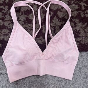 Pink Strappy Lululemon Bra